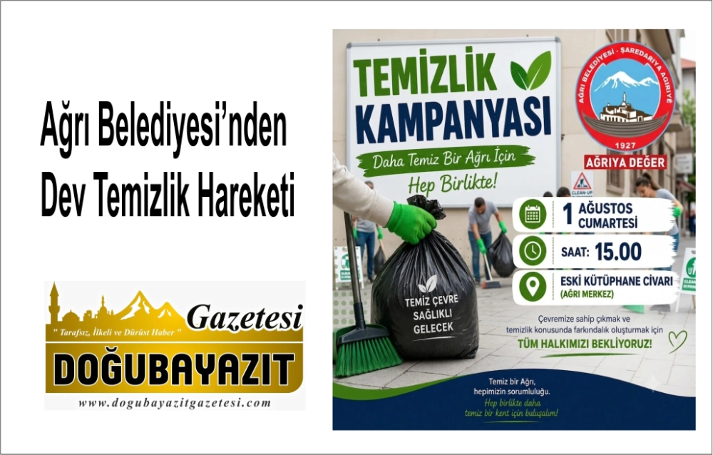 Ağrı Belediyesi’nden Dev Temizlik Hareketi