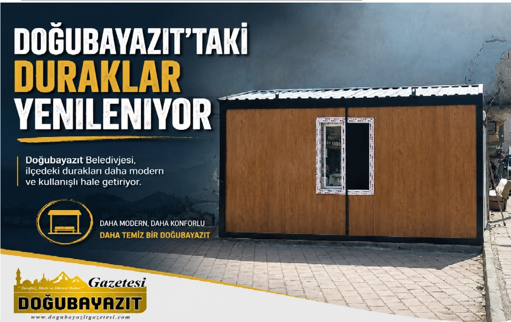 Doğubayazıt Belediyesi Taksi Duraklarını Yenileniyor