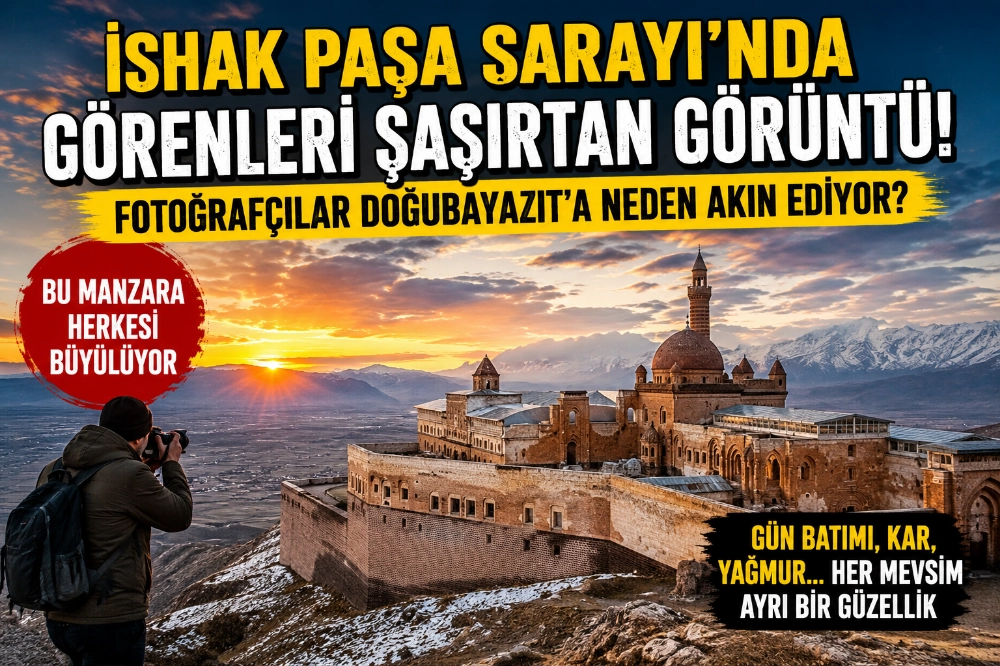Doğubayazıt’ta bu manzarayı gören fotoğraf makinesine sarılıyor!