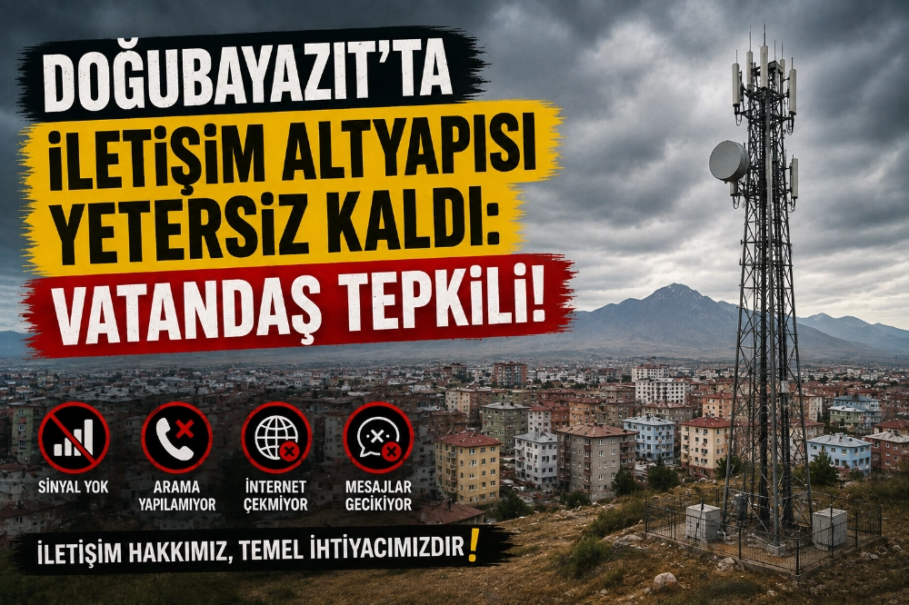 DOĞUBAYAZIT'TA İLETİŞİM ALTYAPISI YETERSİZ KALDI: VATANDAŞ TEPKİLİ!