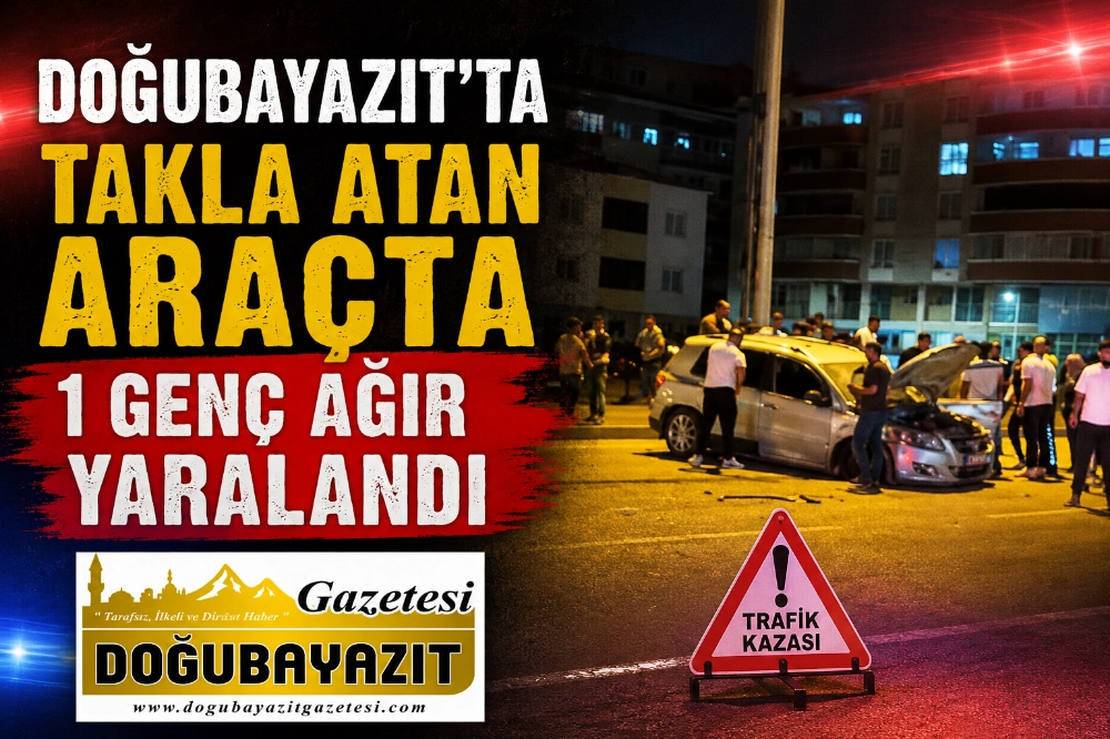 Doğubayazıt'ta Takla Atan Araçta 1 Genç Ağır Yaralandı (Videolu)