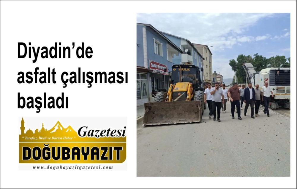 Diyadin’de asfalt çalışması başladı