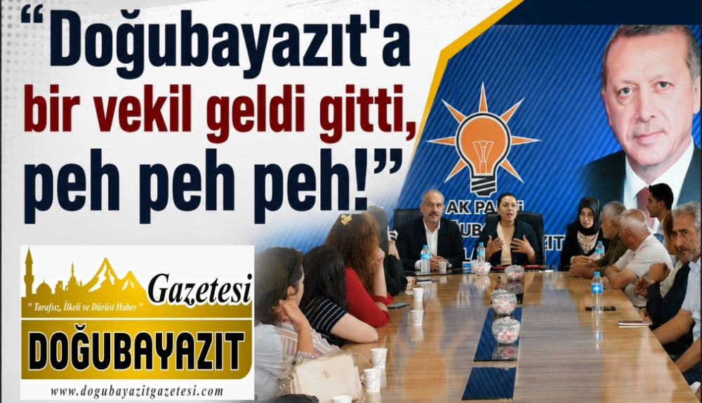 "Doğubayazıt'a bir vekil geldi gitti, peh peh peh!"