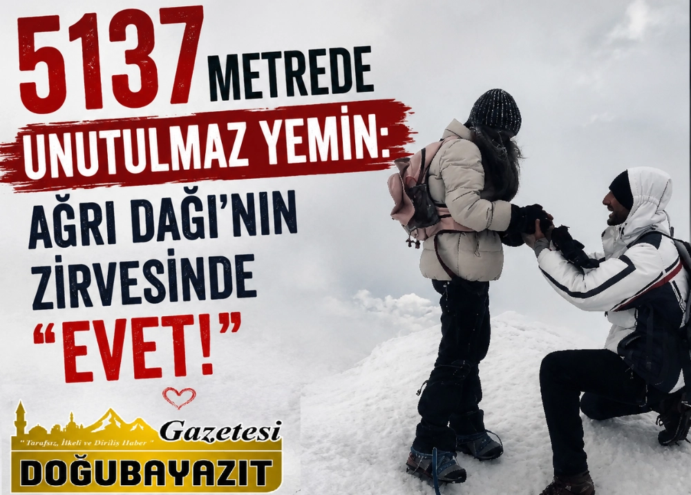 5137 Metrede Unutulmaz Yemin: Ağrı Dağı’nın Zirvesinde “Evet!”
