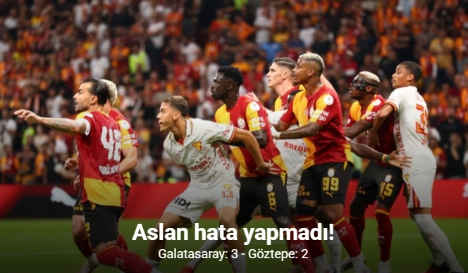 Trendyol Süper Lig: Galatasaray: 3 - Göztepe: 2 (Maç sonucu)