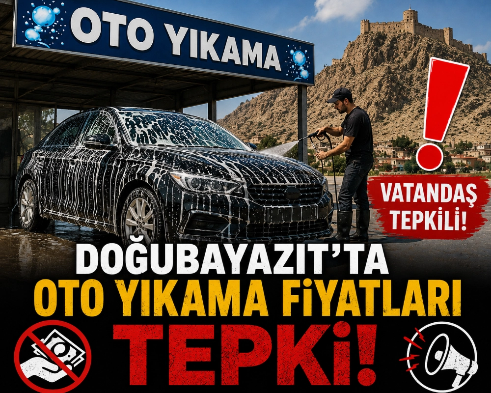 Doğubayazıt’ta Oto Yıkama Fiyatları Tepki 