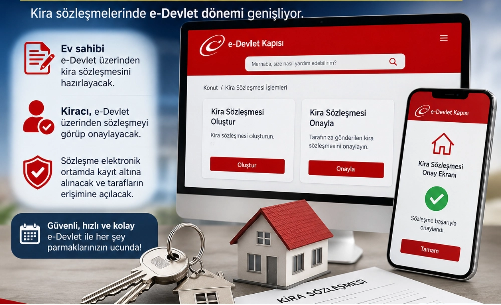 KİRA SÖZLEŞMELERİNDE E-DEVLET DÖNEMİ GENİŞLİYOR