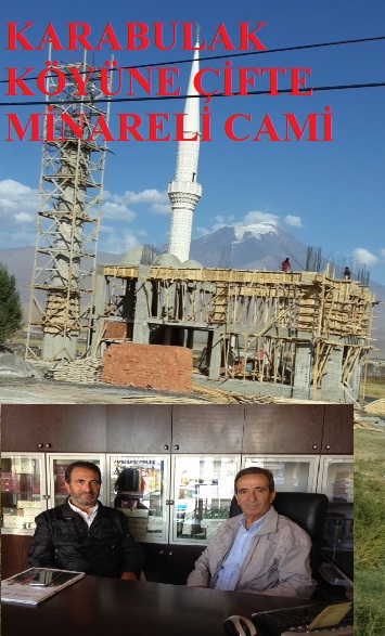 KARABULAK KÖYÜNE ÇİFTE MİNARELİ CAMİ