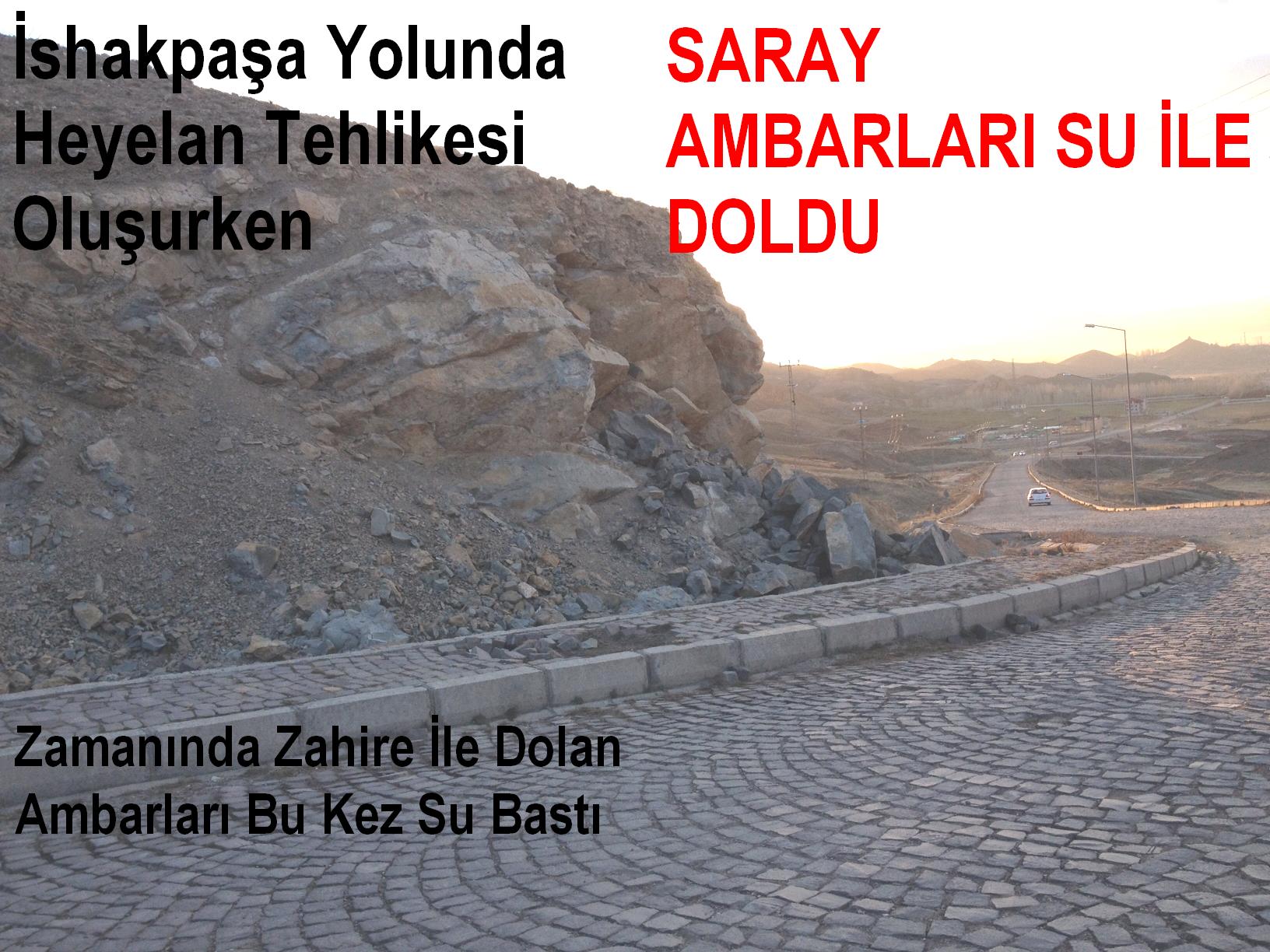 İshakpaşa Yolunda Heyelan Tehlikesi
