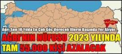 Ağrı`nın Nüfusu 55 Bin Azalacak