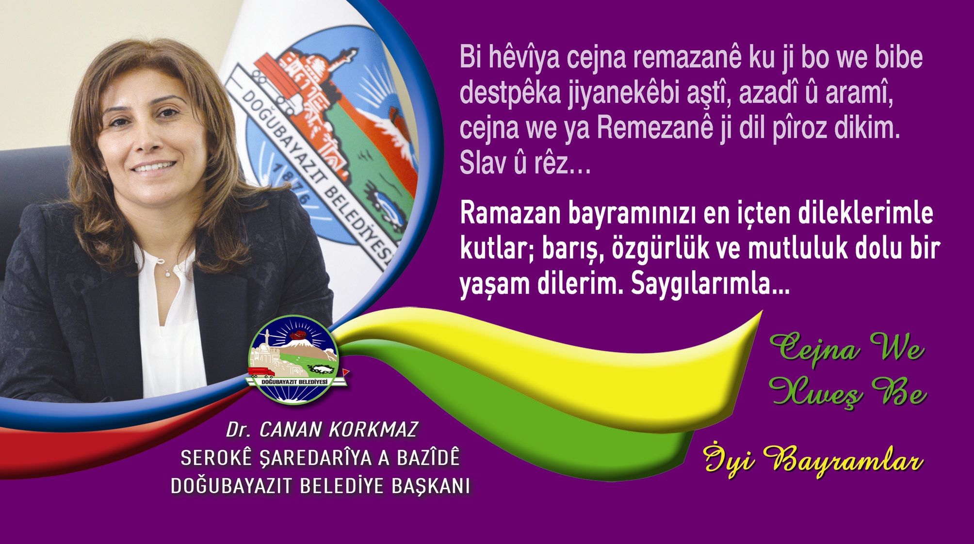 BAŞKAN CANAN HANIM`DAN BAYRAM MESAJI
