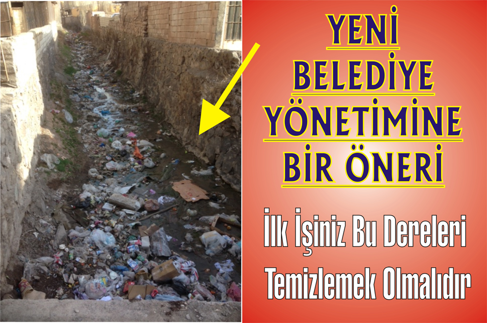YENİ BELEDİYE YÖNETİMİNE BİR ÖNERİ