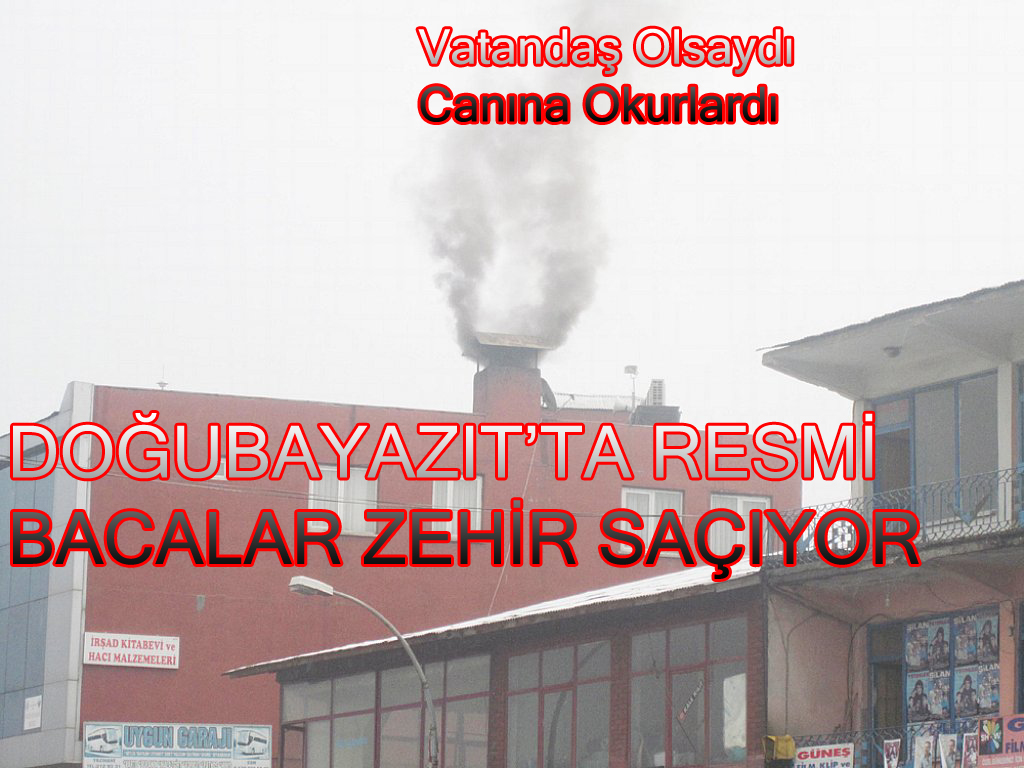 DOĞUBAYAZIT`TA RESMİ BACALAR ZEHİR SAÇIYOR