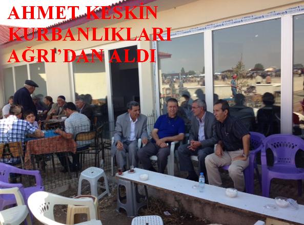 AHMET KESKİN KURBANLIKLARI AĞRI`DAN ALDI