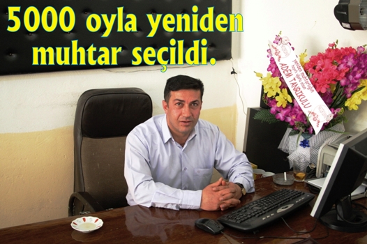 5000 oyla yeniden muhtar seçildi.