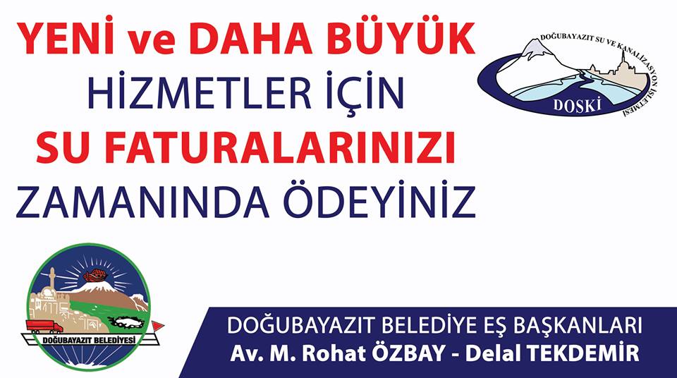 Su Faturalarımızı zamanında Ödeyelim