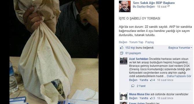 İŞTE AĞRI`DA SEÇİMİ İPTAL ETTİREN YIRTIK OY TORBASI